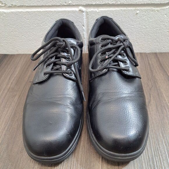 DS SLIP & OIL RESISTANT NON MARK BLACK MEMORY FOAM CASUAL SHOES MENS SIZE 10.5M - Picture 3 of 9